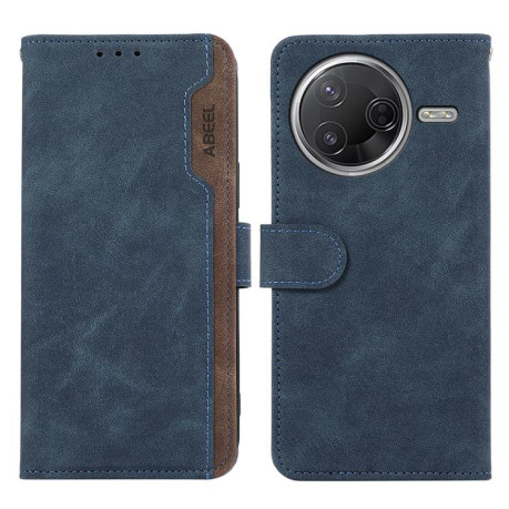 Чехол-книжка ABEEL Color Block Magnetic RFID Leather на Xiaomi Poco F7 Pro / F7 Ultra Global - синий