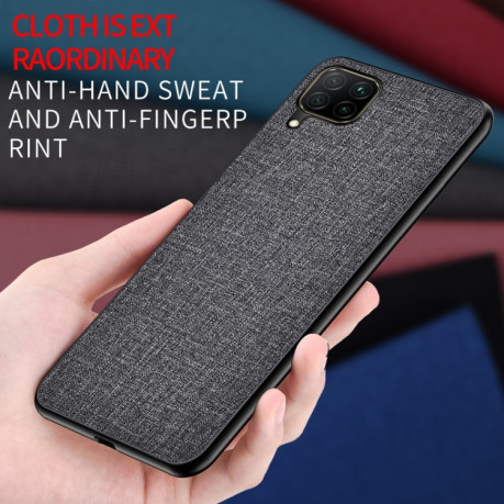 Противоударный чехол Cloth Texture на Samsung Galaxy M53 - зеленый