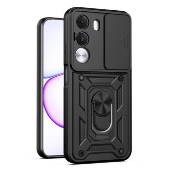 Противоударный чехол Sliding Camshield на Realme C100i / C100x 4G — чёрный