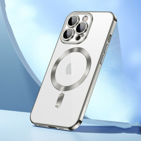 Чехол SULADA MagSafe Plating TPU на iPhone 15 Pro Max - серый