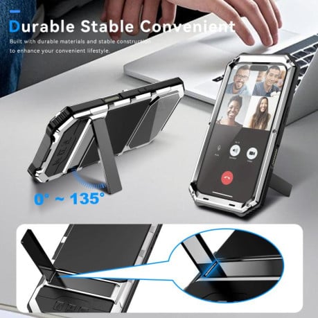 Противоударный чехол R-JUST Life Waterproof на iPhone 17 - серебристый