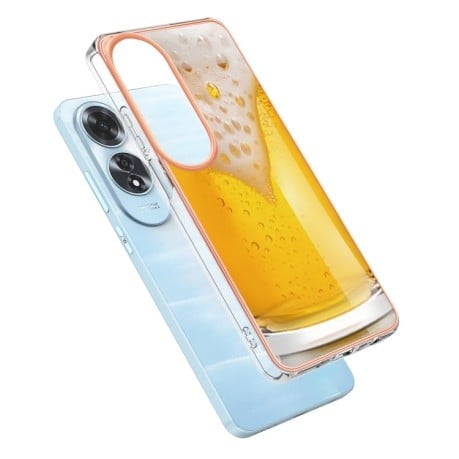 Противоударный чехол Electroplating IMD для OPPO A60 4G - Beer