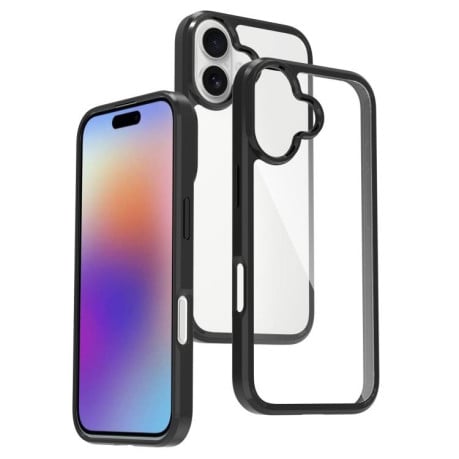 Прозрачный акриловый чехол HMC на  iPhone 17 - черный