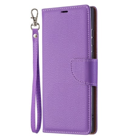 Чохол-книжка Litchi Texture Pure Color Samsung Galaxy S22 Ultra 5G - фіолетовий