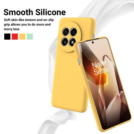 Силіконовий чохол Solid Color Liquid Silicone на OnePlus 13R/Ace 5/5 Pro - жовтий