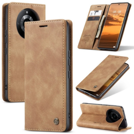 Чехол-книжка CaseMe-013 Multifunctional на Realme 11 Pro／Realme 11 Pro+ - коричневый