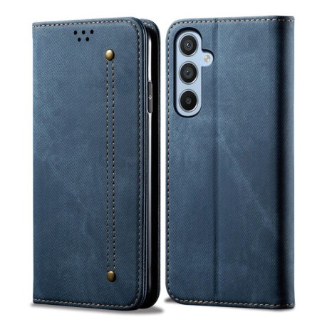 Чехол книжка Denim Texture Casual Style для Samsung Galaxy M54 - синий