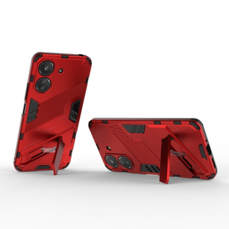 Противоударный чехол Punk Armor для Xiaomi Redmi 13C 4G Global/Poco C65 - красный