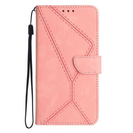 Чехол-книжка Stitching Embossed Leather для Vivo V27E 4G Global - розовый