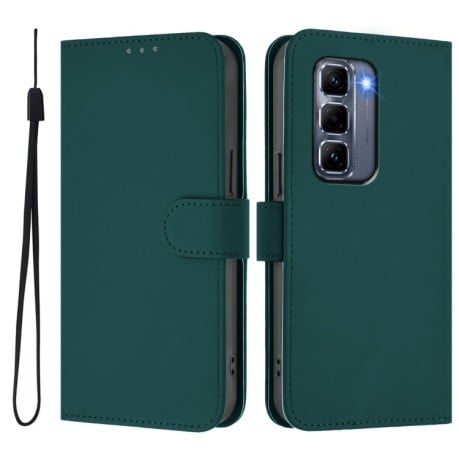 Чехол-книжка Skin Feel Solid Color Leather для Infinix Hot 50 Pro+ - зеленый