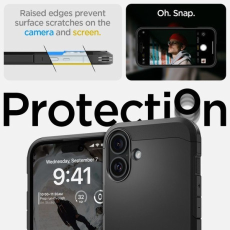 Оригінальний чохол Spigen Tough Armor Mag (Magsafe) на iPhone 16 - Black