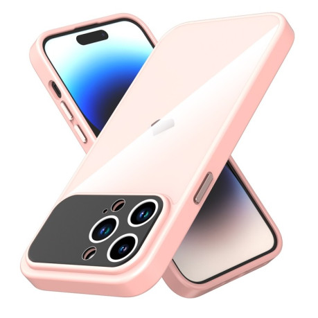 Противоударный чехол Large Window Acrylic для iPhone 15 Pro Max - розовый
