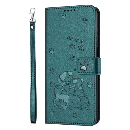 Чохол-книжка Diamond Embossed Skin Feel для Xiaomi 14T Pro 5G - зелений