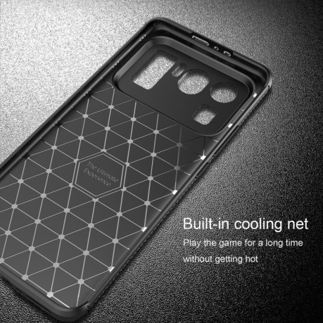 Ударозахисний чохол HMC Carbon Fiber Texture на Xiaomi Mi 11 Ultra - чорний