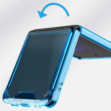 Противоударный чехол Colorful Acrylic Series для Samsung Galaxy Flip3 5G  - синий