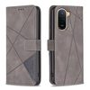 Чехол-книжка с фактурой Rhombus и магнитным хлястиком для Redmi A7 Pro 171mm / Poco C85x 5G — серый