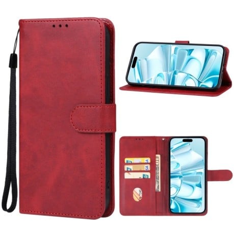 Чохол-книжка EsCase Leather для iPhone 16 Plus - червоний