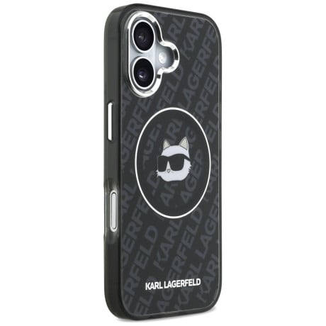 Оригинальный чехол Karl Lagerfeld IML Choupette Head Logo с MagSafe на iPhone 17 - Black