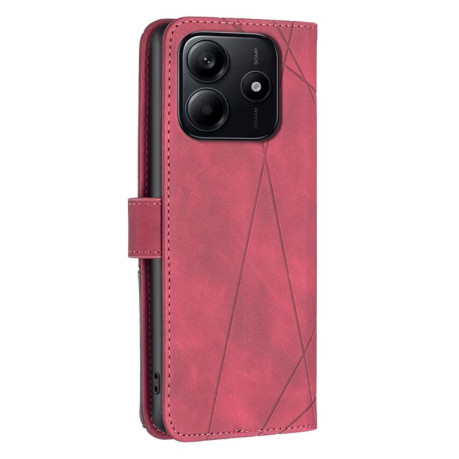 Чохол-книжка Rhombus Texture для Xiaomi Redmi Note 14 4G - червоний
