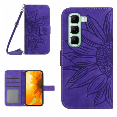 Чехол-книжка Skin Feel Sun Flower для Infinix Hot 50 Pro+ 4G - фіолетовий