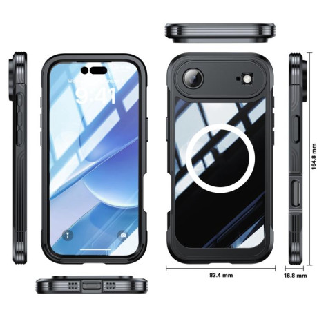 Двосторонній протиударний чохол Life Waterproof MagSafe Magnetic Rugged для iPhone Air - чорний