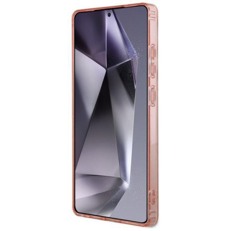 Оригінальний чохол Guess 4G Glitter Triangle Buttons для Samsung Galaxy S25 Ultra - pink