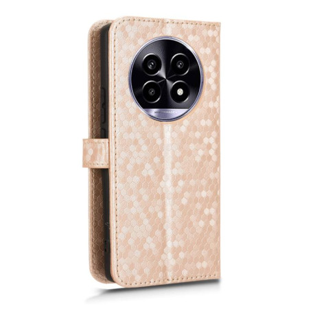 Чехол-книжка Honeycomb Dot для Realme 14 Pro Lite / 13 Pro Global - золотой