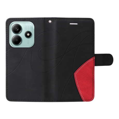 Чохол-книжка Dual-color Splicing Flip Leather для Xiaomi Redmi Note 14 5G/Poco M7 Pro 5G - чорний