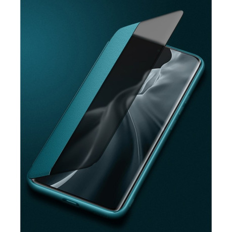 Чехол-книжка Side Window View для Xiaomi Mi 12 5G - зеленый