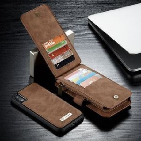 Шкіряний Чохол-гаманець CaseMe 007 Series з відділенням для кредитних карт та фліпом на iPhone X/Xs коричневий