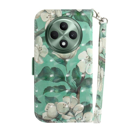 Чехол-книжка 3D Painting для OPPO Reno12 F/12 FS 5G - Flower