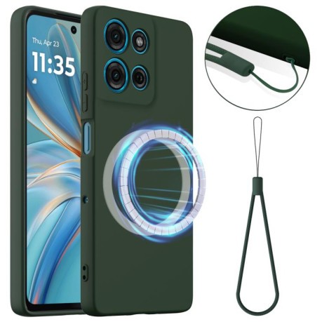 Силіконовий чохол Shockproof Silicone з Magsafe на Motorola Moto G86 5G - зелений