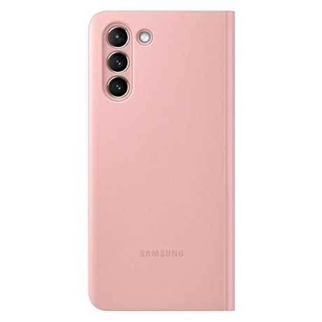 Оригинальный чехол-книжка Samsung Clear View Standing Cover для Samsung Galaxy S21 Plus pink