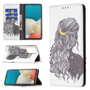 Чехол-книжка Colored Drawing Pattern Invisible на Samsung Galaxy A53 5G - Girl