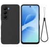Силиконовый чехол Solid Color Liquid Silicone на Infinix Hot 60 Pro 4G - черный