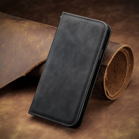 Чехол-книжка Retro Skin Feel Business Magnetic для Infinix Note 40 Pro  4G - черный