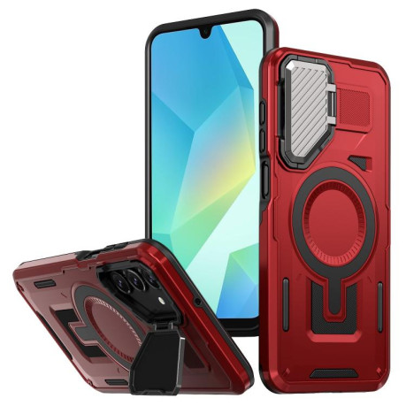 Протиударний чохол Shield Frame Holder MagSafe  для Samsung Galaxy A16 5G - червоний