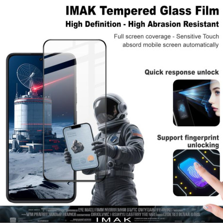 Захисне скло IMAK 9H Full Screen Film Pro+ Version на Motorola Moto G86 5G / G86 Power - чорне