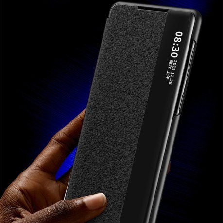 Чехол-книжка Window View Leather для Xiaomi Redmi Note 10 Pro   - черный
