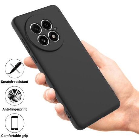 Силиконовый чехол Solid Color Liquid Silicone на OnePlus 13 - черный