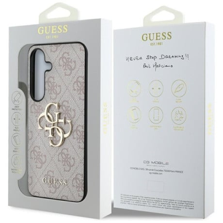 Оригинальный чехол Guess Big 4G Logo Classic Logo  для Samsung Galaxy S25 - Pink