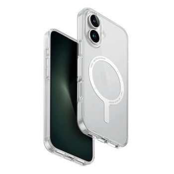 Оригинальный чехол Uniq Clario Magclick Charging на iPhone 16  - Clear