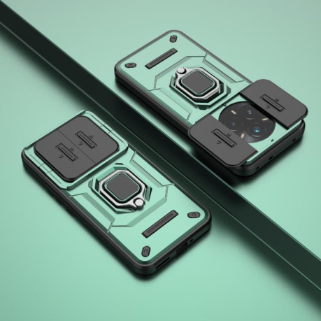 Протиударний чохол Sliding Camshield для Realme 14 Pro+ 5G - зелений