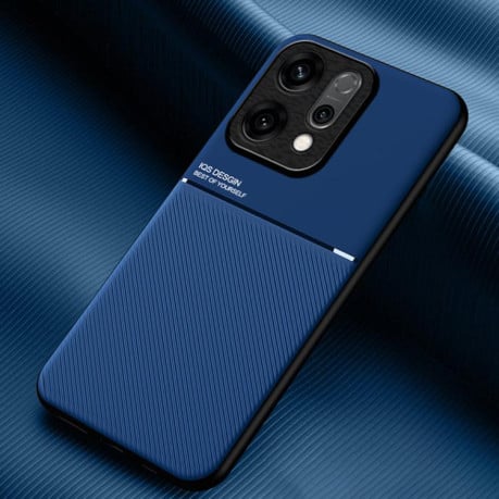 Противоударный чехол Tilt Strip Grain на OPPO Reno14 Global  - синий