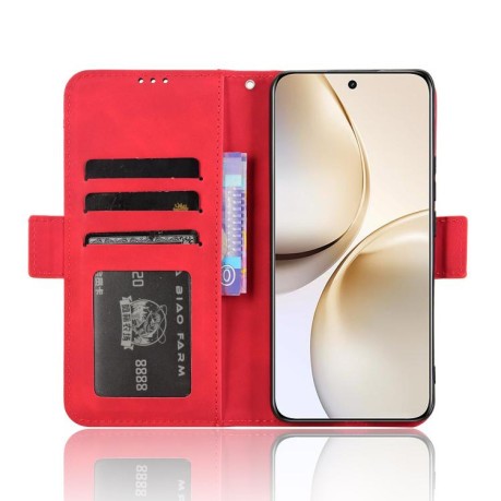Чехол-книжка Skin Feel Calf на Realme 14 Pro+ - червоний