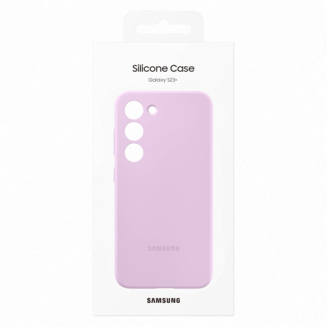 Оригинальный чехол Samsung Silicone Cover Rubber для Samsung Galaxy S23 Plus - lilac (EF-PS916TVEGWW)