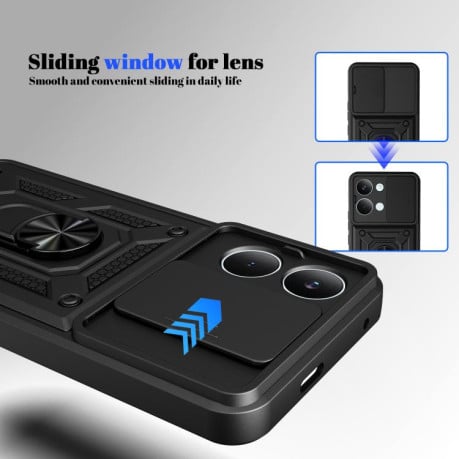 Протиударний чохол Sliding Camshield для Xiaomi Poco X8 Pro Max 5G — червоний