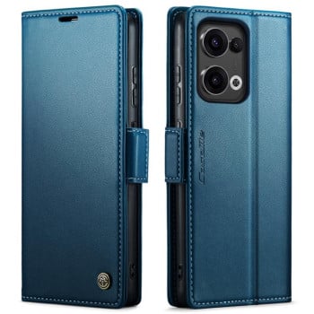 Чехол-книжка CaseMe 023 Butterfly Buckle Litchi Texture RFID Anti-theft Leather для OPPO Reno13 - синий