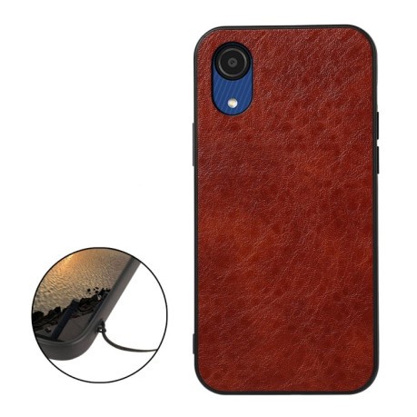 Противоударный чехол Crazy Horse для Samsung Galaxy A03 Core - коричневый