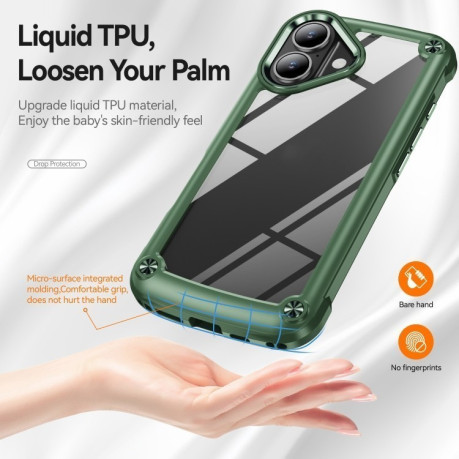 Противоударный чехол Lens Protection на iPhone 16 Plus - зеленый